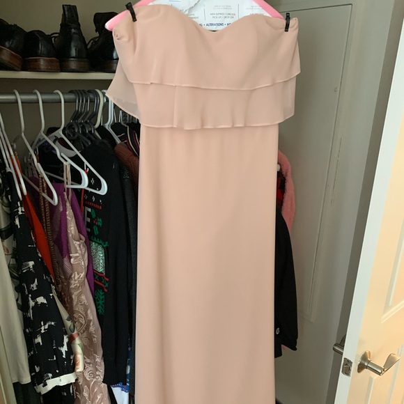 Jenny Yoo Olivia bridesmaid dress in soft blush - Picture 2 of 3